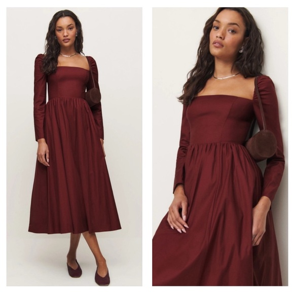 Reformation Dresses & Skirts - Reformation Elly Midi Dress in Chianti Size 6